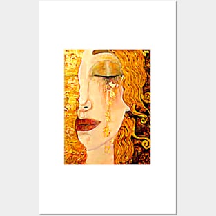 Golden Tears by Anne-Marie Zilberman Art Print Freya’s Tears Inspired by Gustav Klimt 1900s Posters and Art